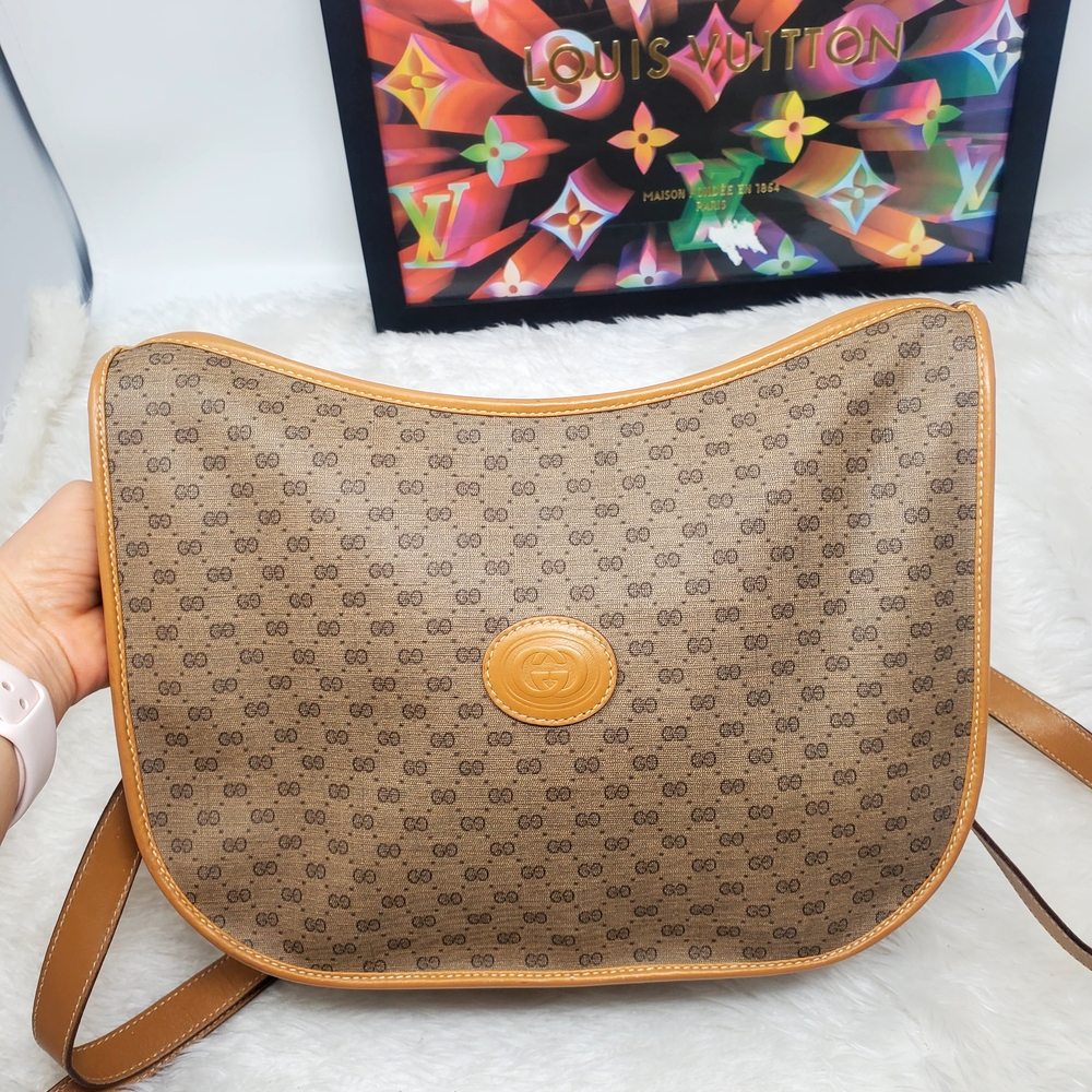 Gucci Brown Monogram Shoulder Bag